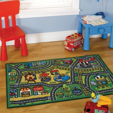 Tapis à motifs urbains de jeux pour chambre enfant la Ville Vivante Tapis à motifs urbains de jeux pour chambre enfant la Ville Vivante