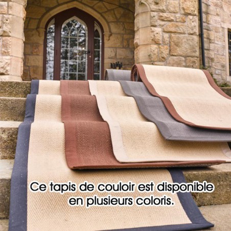 Tapis de couloir rectangulaire Herrinbone beige par Flair Rugs Tapis de couloir rectangulaire Herrinbone beige par Flair Rugs