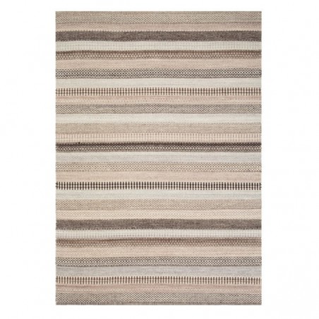 Echantillon Tapis en laine tissé main rayures dans les tons beiges par Ligne Pure Echantillon Tapis en laine tissé main rayures dans les tons beiges par Ligne Pure