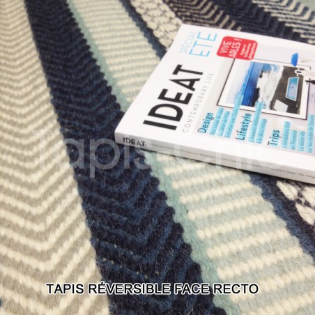 Tapis design bleu Mariko par Linie Design Tapis design bleu Mariko par Linie Design