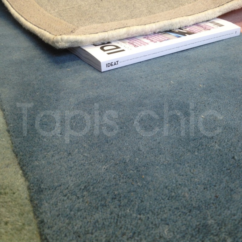 Tapis de salon rectangulaire en laine