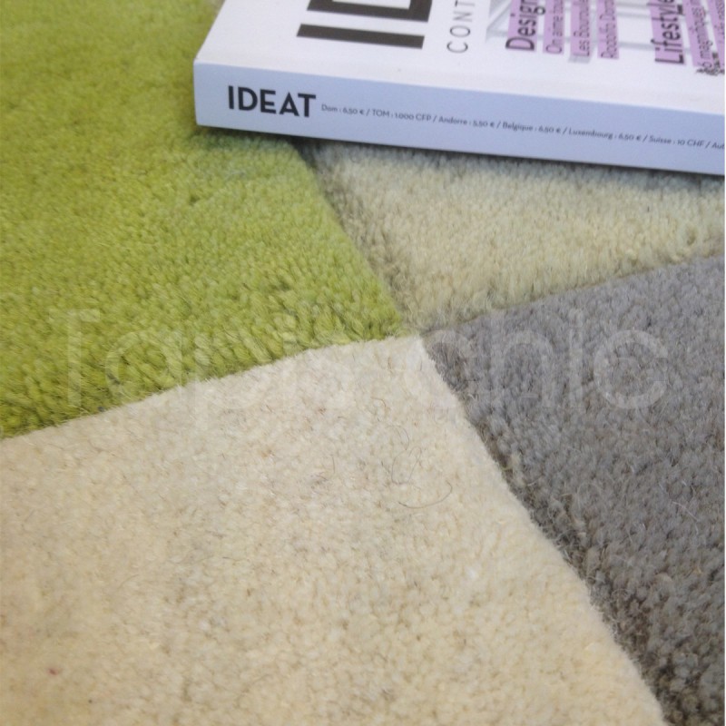Tapis design Tetris Lime par Linie Design