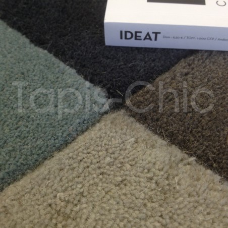 Tapis en laine rose marron et vert Tapis en laine rose marron et vert