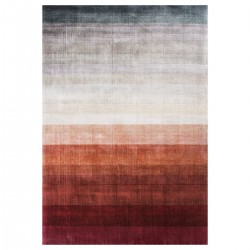 Tapis haut de gamme rouge orangé Combination par Linie Design