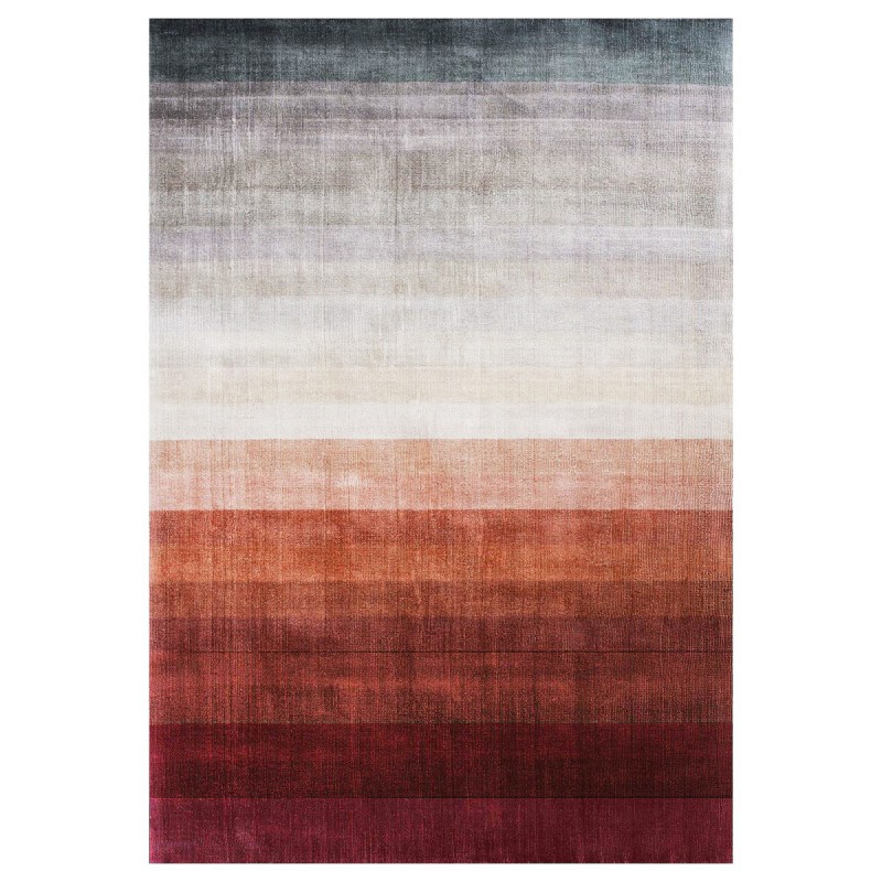 Tapis haut de gamme rouge orangé Combination par Linie Design