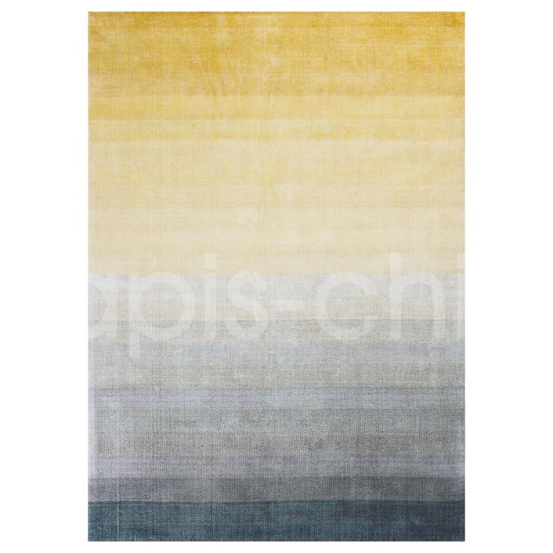 Tapis Haut de gamne en viscose Tissé Main Jaune Combination - LINIE DESIGN