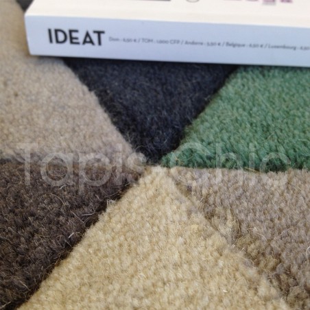 Tapis hexagonal Sato Petrol par Linie Design Tapis hexagonal Sato Petrol par Linie Design