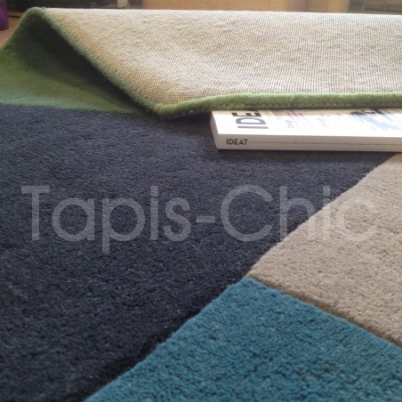 Tapis hexagonal Sato Petrol par Linie Design Tapis hexagonal Sato Petrol par Linie Design