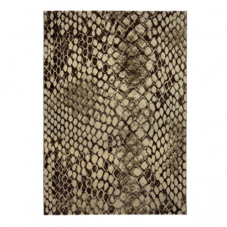 Tapis moderne Snake marron et Or African Safari par Tapis Chic collection