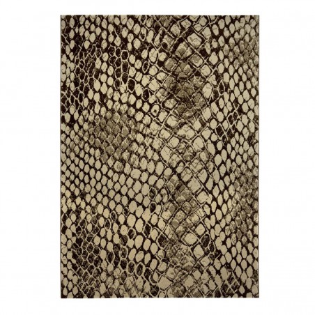 Tapis moderne Snake marron et Or African Safari par Tapis Chic collection Tapis moderne Snake marron et Or African Safari par Tapis Chic collection