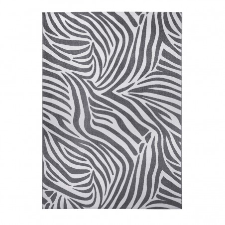 Tapis de salon Zebra gris African Safari par Tapis Chic collection