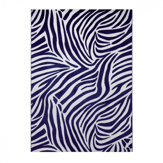 Tapis de salon Zebra bleu African Safari par Wecon Home
