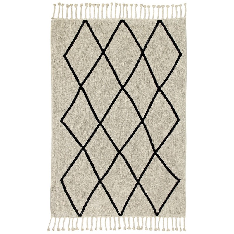 Tapis lavable en machine Berber beige par Lorena Canals