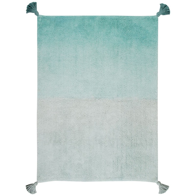 Tapis lavable en machine dégradé Emeraude par Lorena Canals