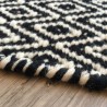 Tapis en laine Mic Mac noir et blanc par Angelo Tapis en laine Mic Mac noir et blanc par Angelo