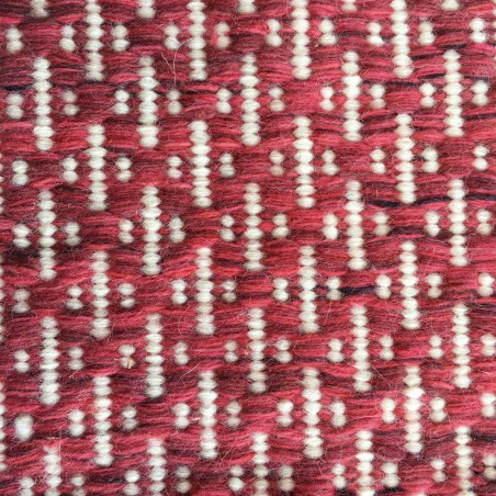 Tapis en laine rouge rosé Mic Mac par Angelo Tapis en laine rouge rosé Mic Mac par Angelo