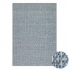 Tapis en laine Angelo bleu Mic Mac tissé main Tapis en laine Angelo bleu Mic Mac tissé main