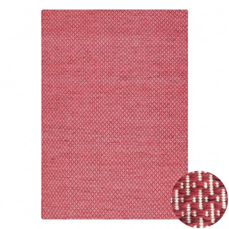 Tapis en laine rouge rosé Mic Mac par Angelo Tapis en laine rouge rosé Mic Mac par Angelo
