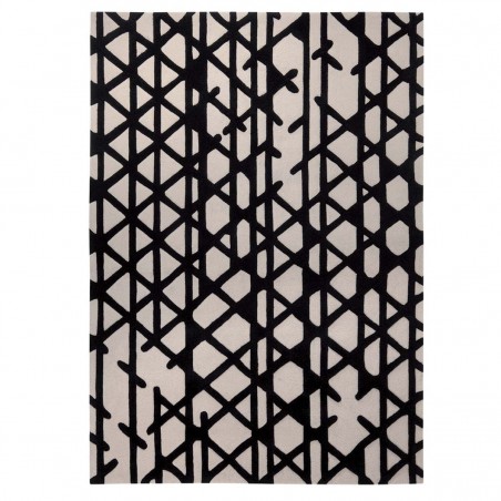 Tapis moderne Artisan Pop noir et blanc par Esprit Home Tapis moderne Artisan Pop noir et blanc par Esprit Home
