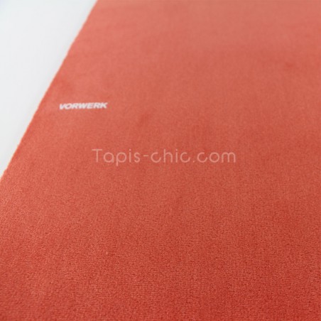 Tapis sur mesure rond Orange Corail par Vorwerk gamme Modena Tapis sur mesure rond Orange Corail par Vorwerk gamme Modena