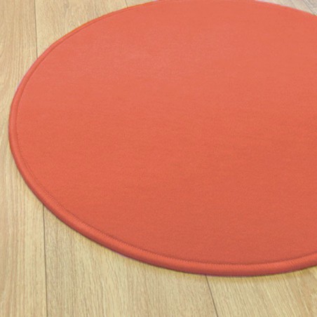 Tapis sur mesure rond Orange Corail par Vorwerk gamme Modena Tapis sur mesure rond Orange Corail par Vorwerk gamme Modena