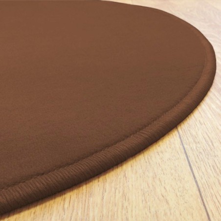 Tapis sur mesure rond Marron par Vorwerk gamme Modena Tapis sur mesure rond Marron par Vorwerk gamme Modena