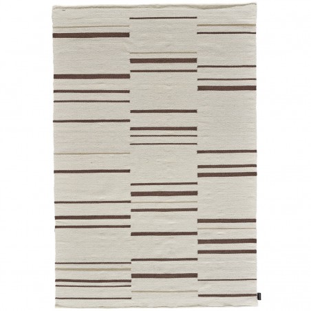 Tapis en laine tissé main marron Hazara par Angelo Tapis en laine tissé main marron Hazara par Angelo