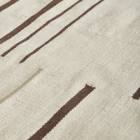 Tapis en laine tissé main marron Hazara par Angelo Tapis en laine tissé main marron Hazara par Angelo