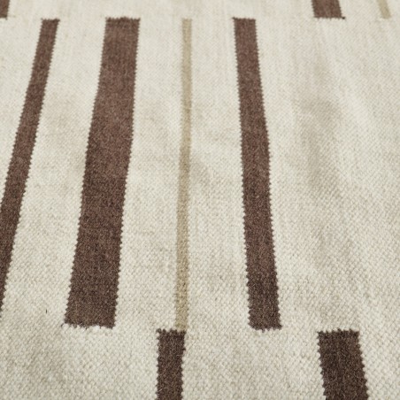 Tapis en laine tissé main marron Hazara par Angelo Tapis en laine tissé main marron Hazara par Angelo