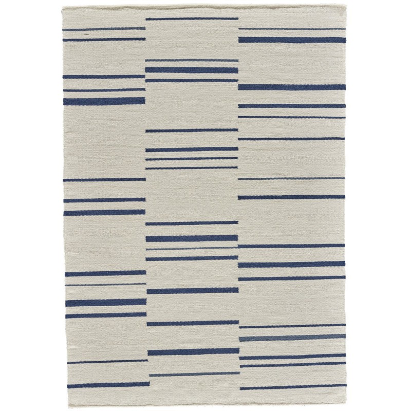Tapis en laine tissé main bleu Hazara par Angelo