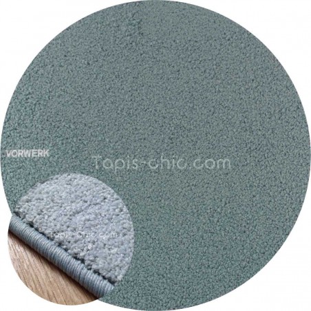 Tapis sur mesure rond Bleu Ciel gamme Larea par Vorwerk Tapis sur mesure rond Bleu Ciel gamme Larea par Vorwerk