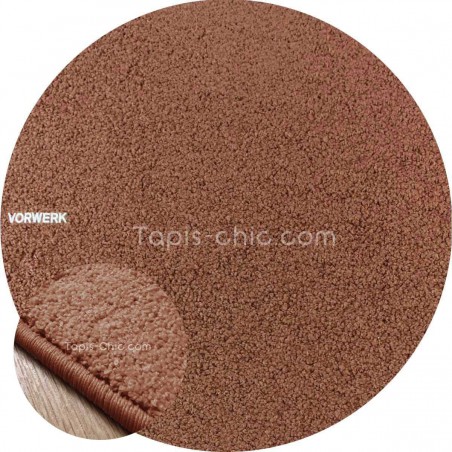 Tapis sur mesure rond Chocolat gamme Larea par Vorwerk Tapis sur mesure rond Chocolat gamme Larea par Vorwerk