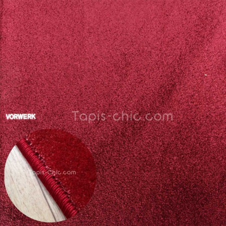 Tapis sur mesure Rouge Bordeaux gamme Lyrica par Vorwerk Tapis sur mesure Rouge Bordeaux gamme Lyrica par Vorwerk