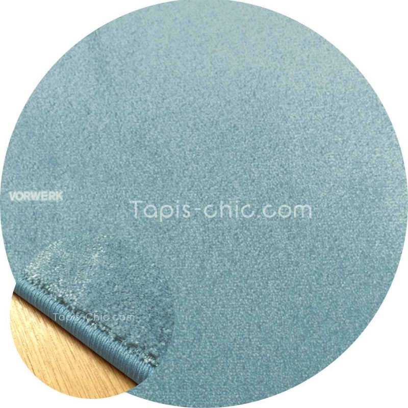 Tapis sur mesure rond Bleu Ciel gamme Lyrica par Vorwerk