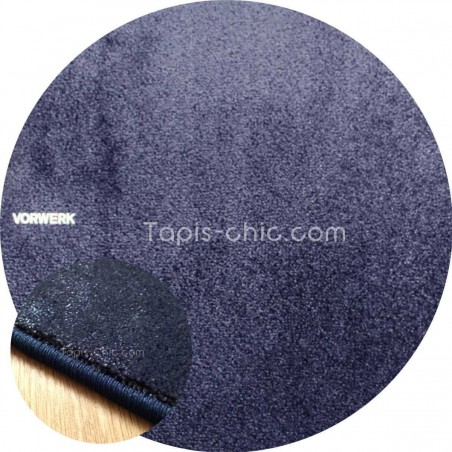 Tapis sur mesure rond Bleu Marine gamme Lyrica par Vorwerk