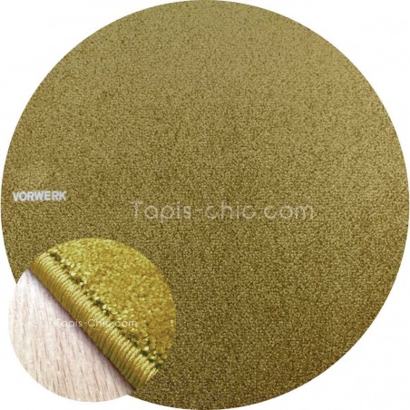 Tapis sur mesure rond Jaune Ocre gamme Lyrica par Vorwerk