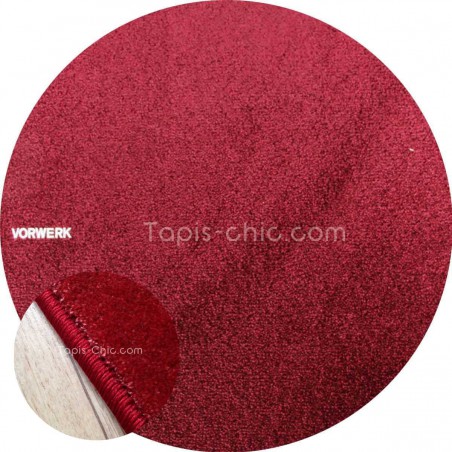 Tapis sur mesure rond Rouge Bordeaux gamme Lyrica par Vorwerk Tapis sur mesure rond Rouge Bordeaux gamme Lyrica par Vorwerk