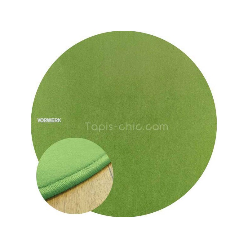 Tapis sur mesure rond Vert Argile par Vorwerk gamme Modena