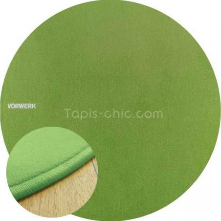 Tapis sur mesure rond Vert Argile par Vorwerk gamme Modena Tapis sur mesure rond Vert Argile par Vorwerk gamme Modena