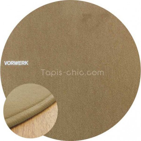 Tapis sur mesure rond Beige Foncé par Vorwerk gamme Modena Tapis sur mesure rond Beige Foncé par Vorwerk gamme Modena