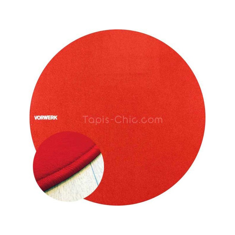 Tapis sur mesure rond Rouge par Vorwerk gamme Modena