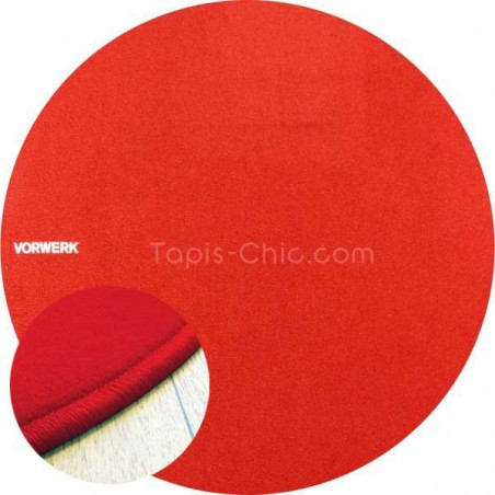 Tapis sur mesure rond Rouge par Vorwerk gamme Modena