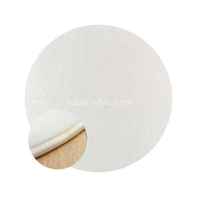 Tapis sur mesure rond Blanc par Vorwerk gamme Modena