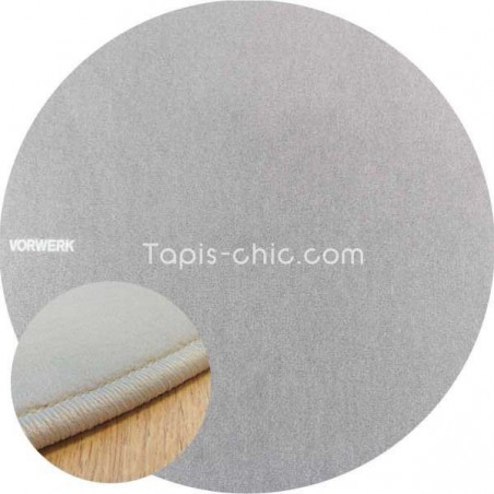 Tapis sur mesure rond Gris Clair par Vorwerk gamme Modena Tapis sur mesure rond Gris Clair par Vorwerk gamme Modena