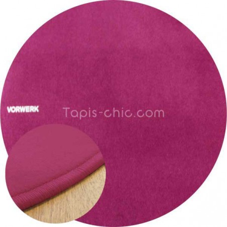 Tapis sur mesure rond Fushia par Vorwerk gamme Modena