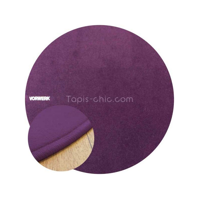 Tapis sur mesure rond Violet par Vorwerk gamme Modena