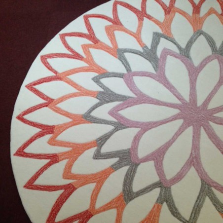 Tapis moderne Lotus Flower orange par Esprit Home Tapis moderne Lotus Flower orange par Esprit Home