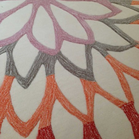 Tapis moderne Lotus Flower orange par Esprit Home Tapis moderne Lotus Flower orange par Esprit Home