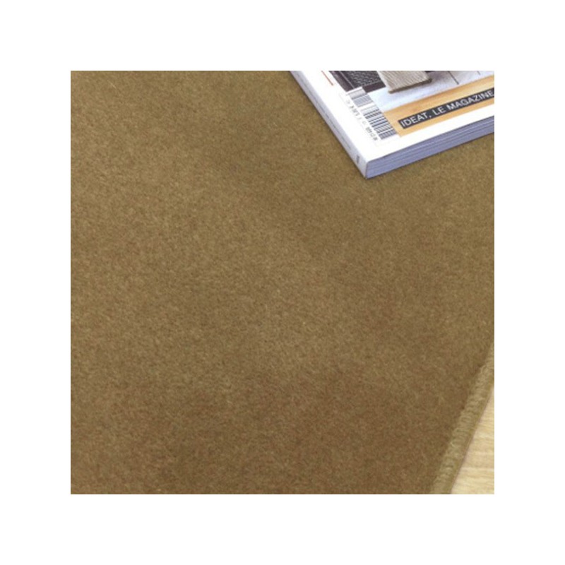 Tapis sur mesure Rond en laine Marron gamme Velvet finition surjet