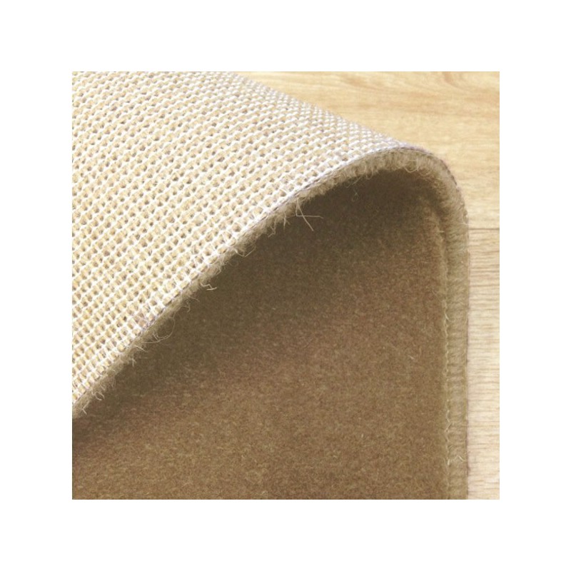 Tapis sur mesure Rond en laine Marron gamme Velvet finition surjet